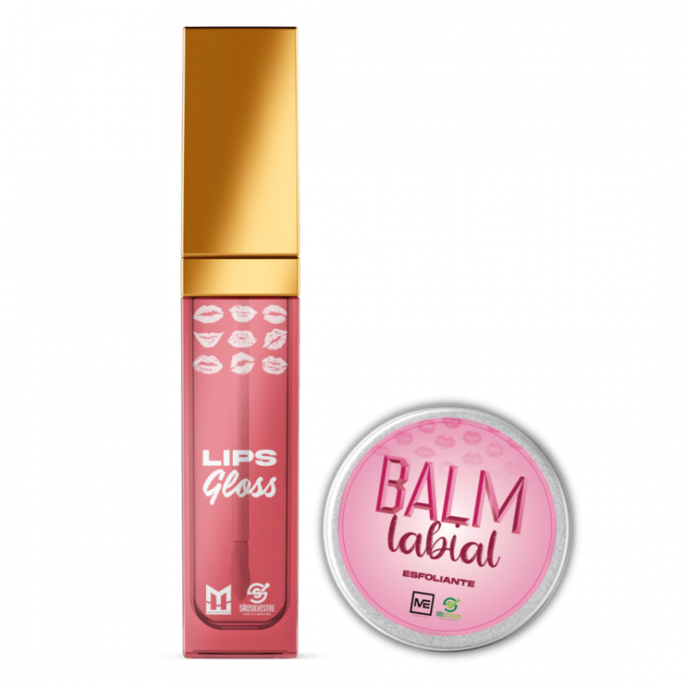 Lips Gloss e Balm Labial esfoliante - Efeito bocão