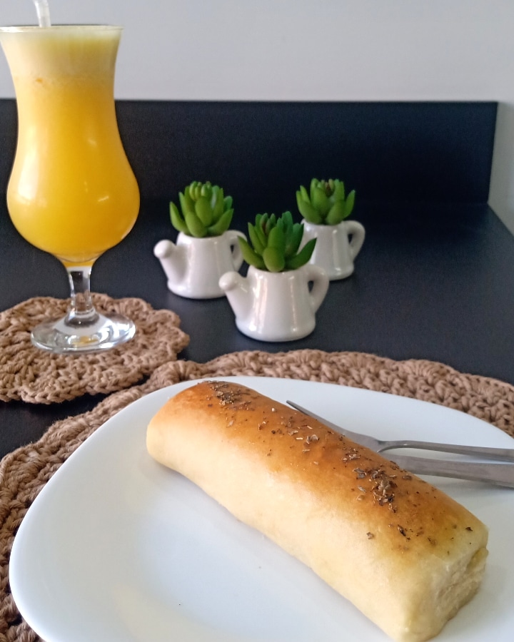 Enroladinho de presunto e queijo