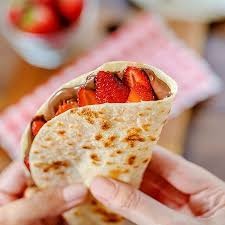 Quesadilla de Nutella com Morango